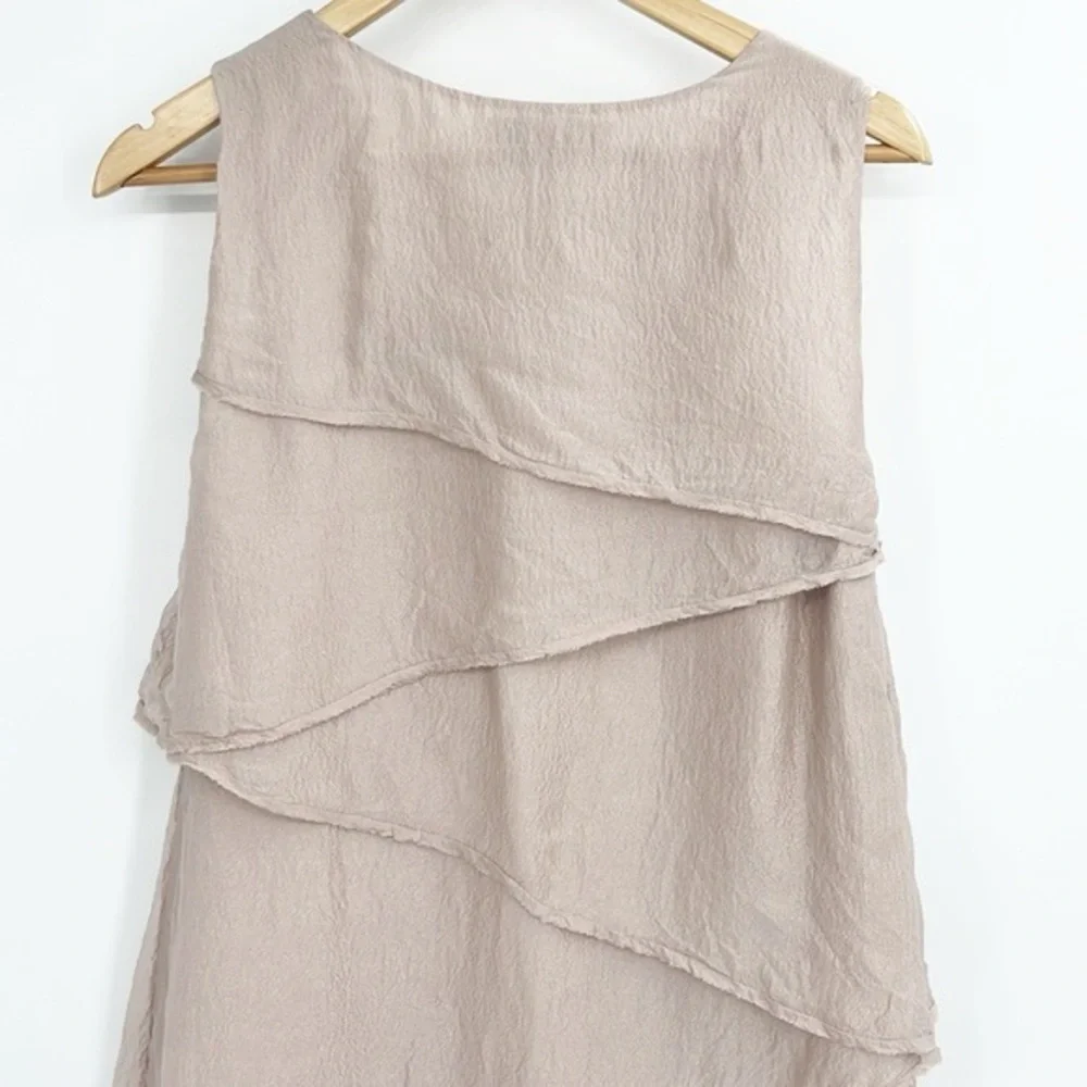 BCBGMaxAzria Runway Pink Celine Cascading Silk Dress size small